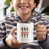 Rode en gouden notenkraker gepersonaliseerde kerst