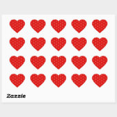 Rode en gouden sierontwerp hart sticker (Vel)