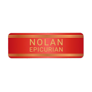 Rode en Gouden Sigarenband Etiket