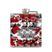 Rode en grijze camouflage, leger, leger heupfles (Achterkant)