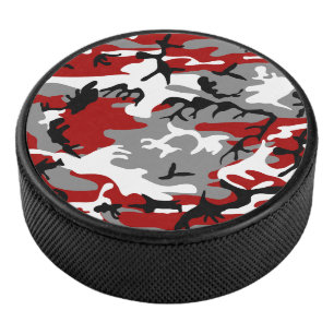 Rode en grijze camouflage, leger, leger hockey puck