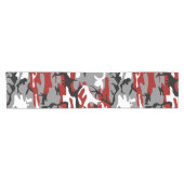 Rode en grijze camouflage, leger, leger korte tafelloper (Horizontaal)