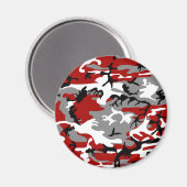 Rode en grijze camouflage, leger, leger magneet (Voorkant / Achterkant)