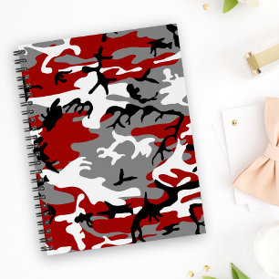 Rode en grijze camouflage, leger, leger notitieboek