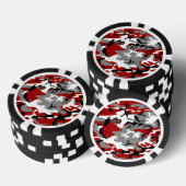 Rode en grijze camouflage, leger, leger poker chips (Opstapeling)