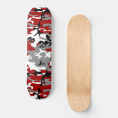 Rode en grijze camouflage, leger, leger skateboard (Voorkant)