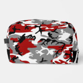 Rode en grijze camouflage, leger, leger toilettasje (Voorkant)