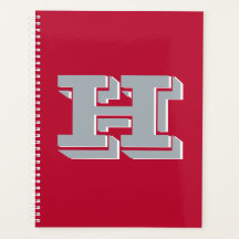 Rode en grijze school trots kleur stijl monogram
