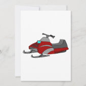 Rode en grijze sneeuwscooter kaart (Voorkant)