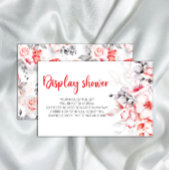 Rode en Grijze Waterverf Bloemen Display douche Briefpapier