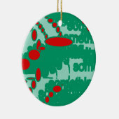 rode en groene 1123 abstracte kunst keramisch ornament (Rechts)