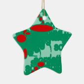 rode en groene 1123 abstracte kunst keramisch ornament (Rechts)