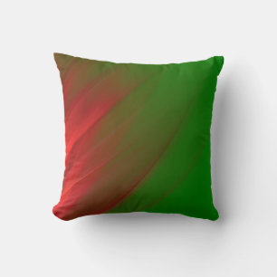 Rode en groene abstracte vlam kussen