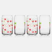 Rode en groene appels blikvorm glas (Links)