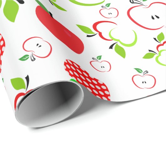 Rode en groene appels cadeaupapier (Rol Hoek)