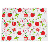 Rode en groene appels groot cadeauzakje (Voorkant)