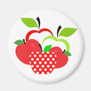 Rode en groene appels magneet