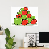 Rode en groene appels poster (Thuiskantoor)