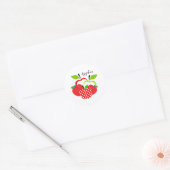 Rode en groene appels ronde sticker (Envelop)
