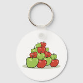 Rode en groene appels sleutelhanger (Achterkant)