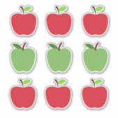 Rode en groene appels sticker (Voorkant)