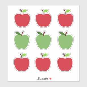 Rode en groene appels sticker
