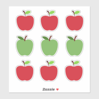 Rode en groene appels sticker