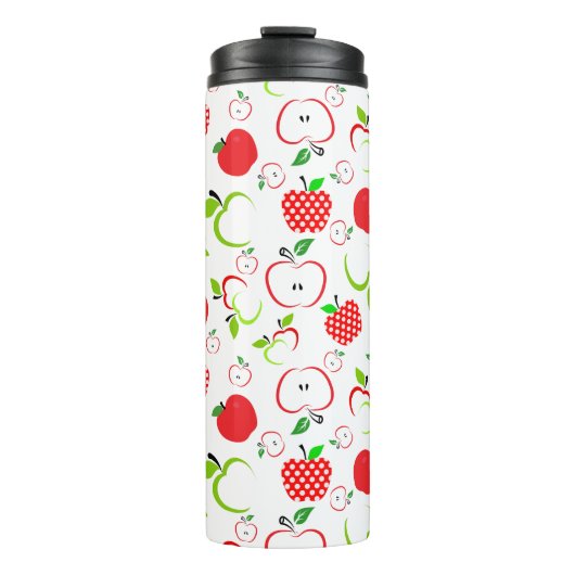 Rode en groene appels thermosbeker (Voorkant)
