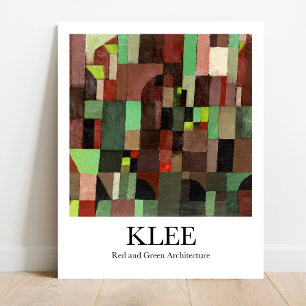 Rode en groene architectuur van Paul Klee Poster