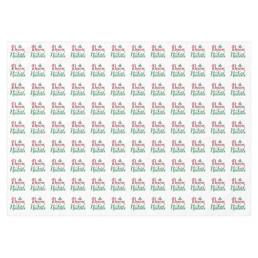 Rode en groene Buon Natale Keuken Eettafel Tafelkleed (Voorkant (Horizontaal))