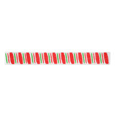 Rode en Groene Candy Cane Kerst Custom Lint (Voorkant)
