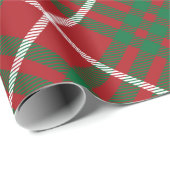 Rode en groene cheque cadeaupapier (Rol Hoek)