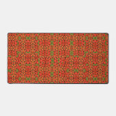 Rode en groene chili patchwork, bureaumat (Voorkant)