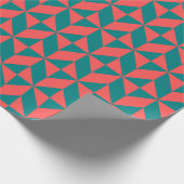 Rode en groene driehoeken cadeaupapier (Hoek)