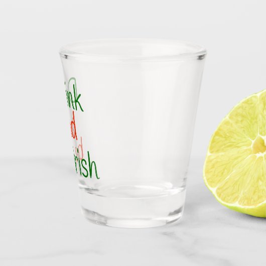 Rode en groene Drink en BE Irish Shot Glas (Rechts)