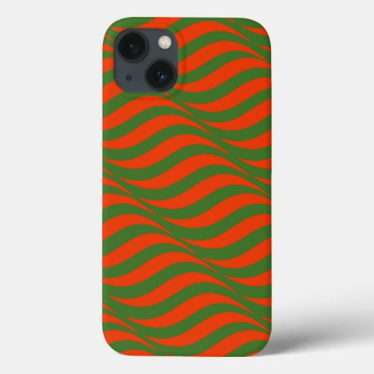 Rode en groene golven Case-Mate iPhone case (Achterkant)