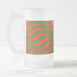 Rode en groene golven matglas bierpul