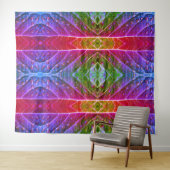 Rode en groene Ikat Wandkleed (In Situ (horizontaal))