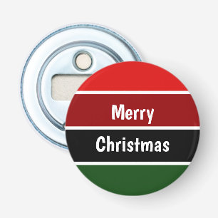 Rode en groene kerst button flesopener