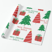 Rode en groene kerst cadeaupapier (Uitgerold)