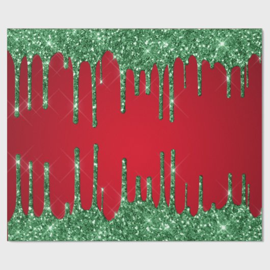 Rode en groene kerst cadeaupapier (Vlak)