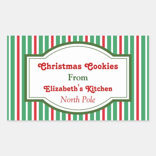 Rode en groene Kerst stickers (Voorkant)