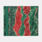 Rode en groene kerstagaat naam fleece deken (Voorkant (Horizontaal))