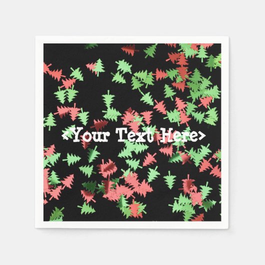 Rode en groene kerstbomen Pattern Napkins Servetten (Voorkant)