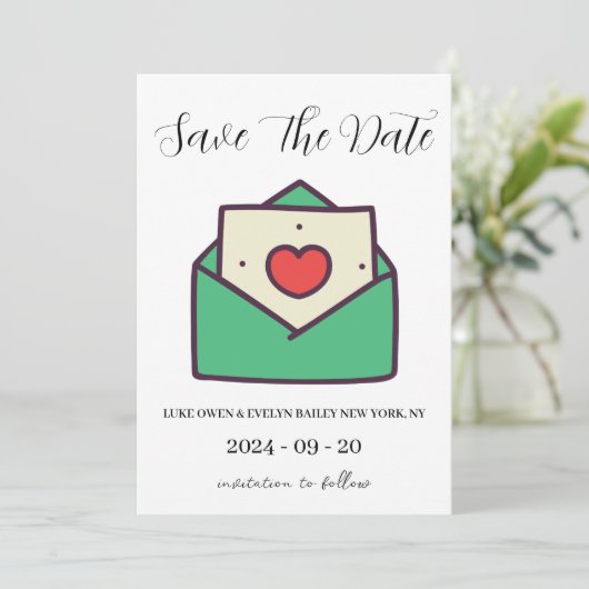 Rode en groene kerstdagen Bewaar de datumkaarten Kaart (Staand voorkant)