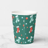 Rode en groene kerstkousen papieren bekers (Rechts)