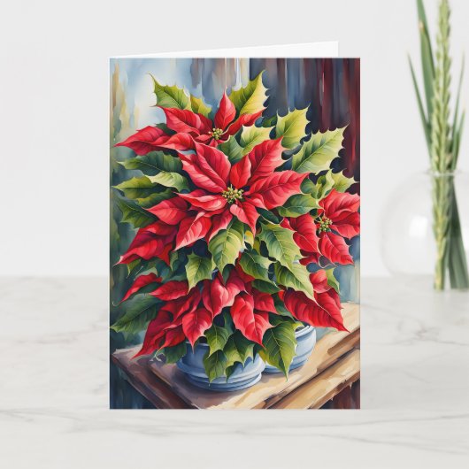 Rode en groene kerstpuntjes kaart (Voorkant)