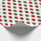 rode en groene kerststippen cadeaupapier (Hoek)