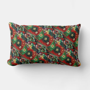 Rode en groene lumbar Pillow Kussen