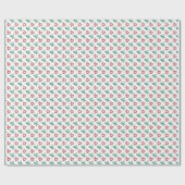 Rode en Groene Moderne Sterren Witte Kerstmis Cadeaupapier (Vlak)